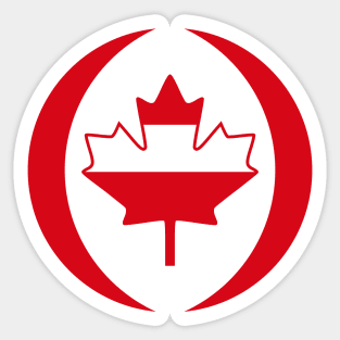 Austrian Canadian Multinational Patriot Flag Series Sticker